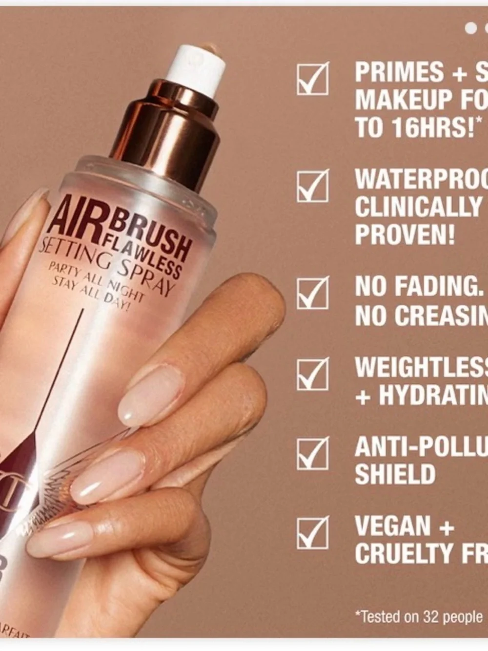 Charlotte Tilbury Airbrush Flawless Setting Spray - Rose Gold Cap